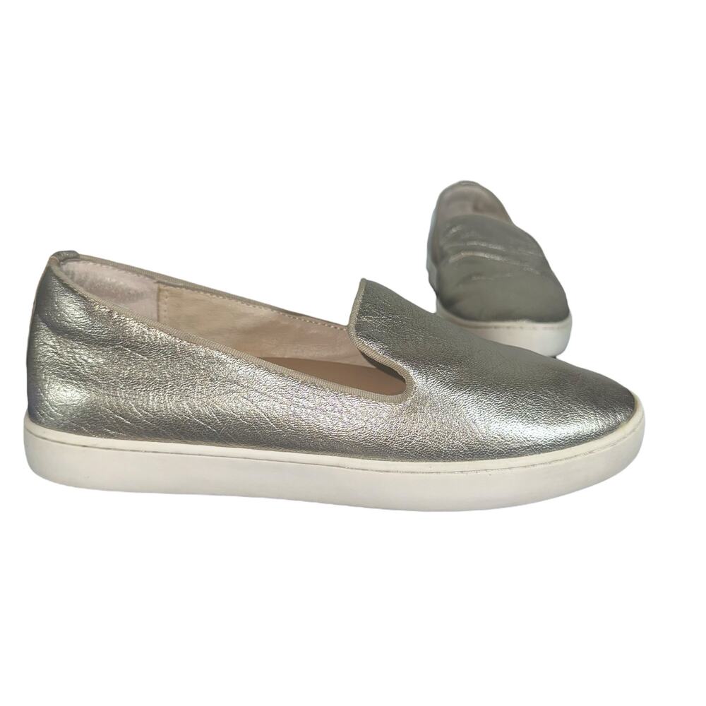 Birdies Women’s Slip-On Sneakers Size 7.5 Gold Leather Flats